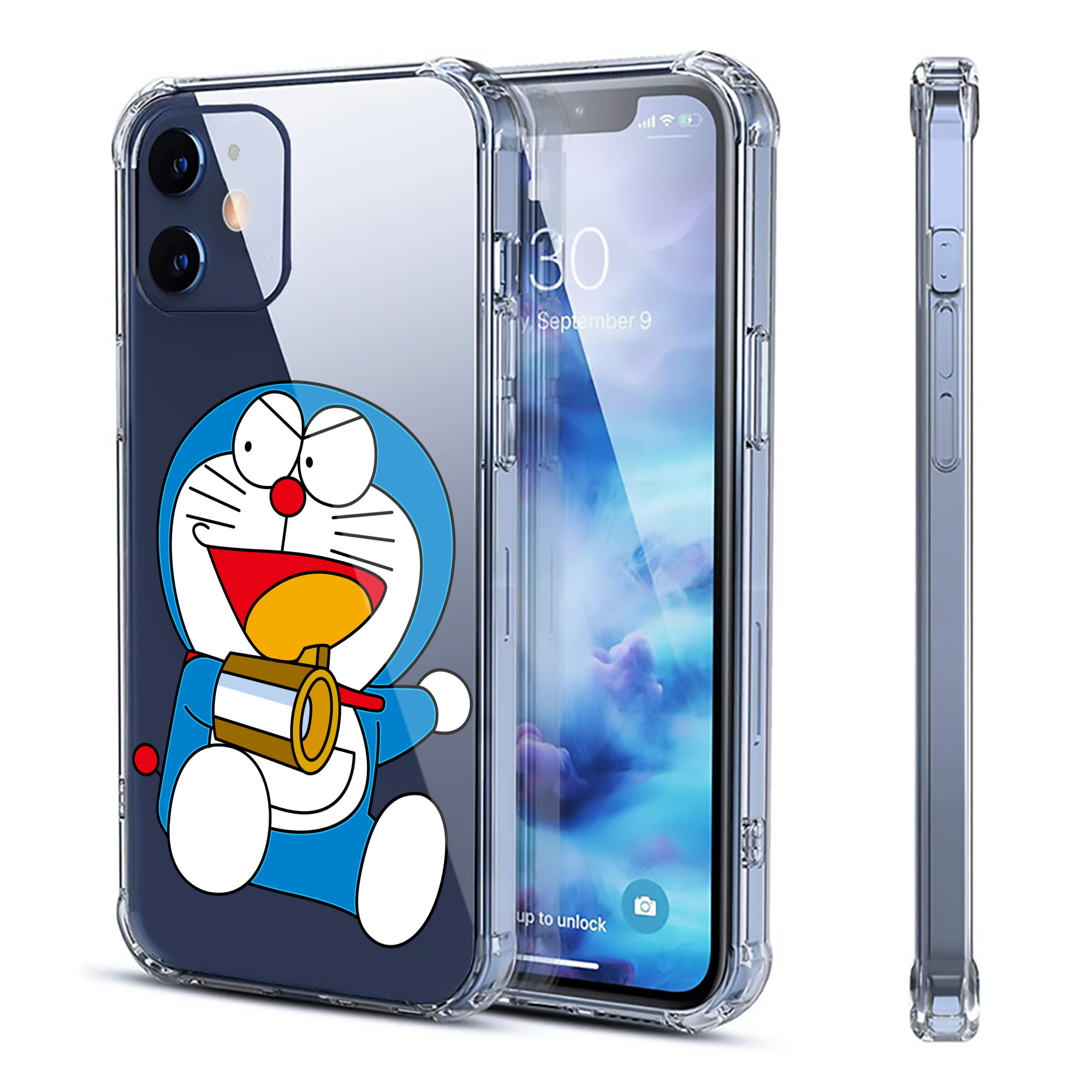（画像用） ドラえもん Doraemon 【iPhone 12シリーズ対応】透明スマホケース（クリアソフトケース）